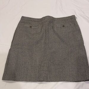 LOFT Black and Gold Mini A-line Skirt for Work